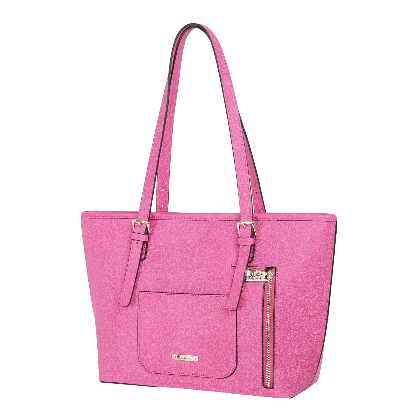 MW Real Leather Studs Collection Concealed Carry Tote