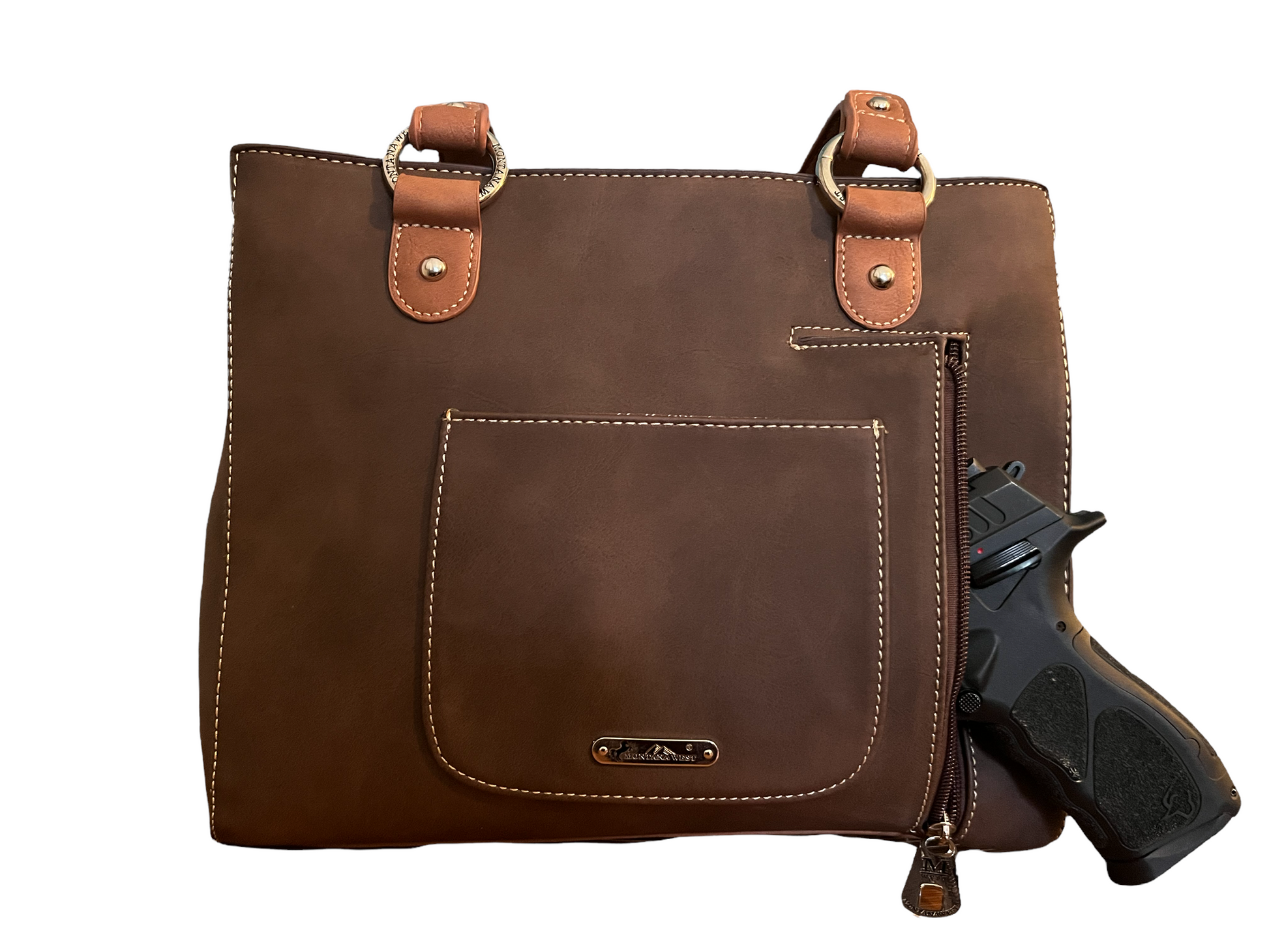 Western concealed top carry purse